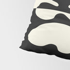 Mid Century Modern Organic Abstraction 235 Black and Ivory White Pillow Sham Gallery Image 4