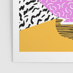 Crucial - modern pop art throwback neon miami memphis design geometric grid fruit food art print Poster Gallery Image 3
