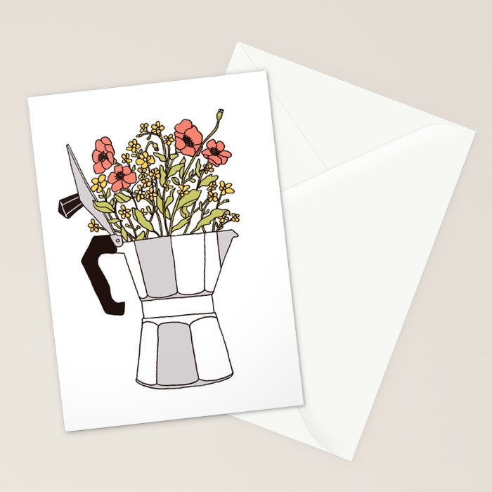 Moka Flowers Stationery Card Gallery Image 2