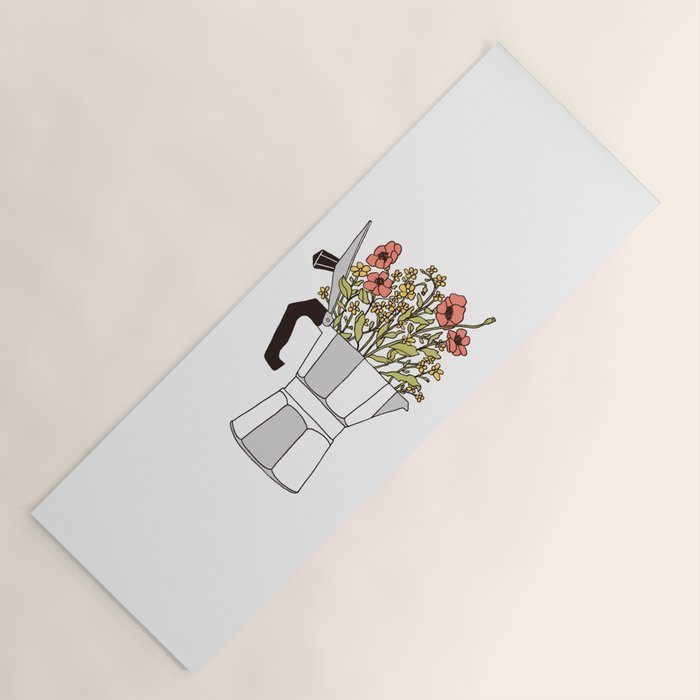 Moka Flowers Yoga Mat Gallery Image 1