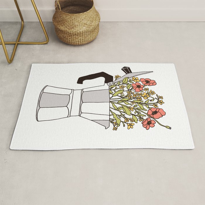 Moka Flowers Rug Gallery Image 1
