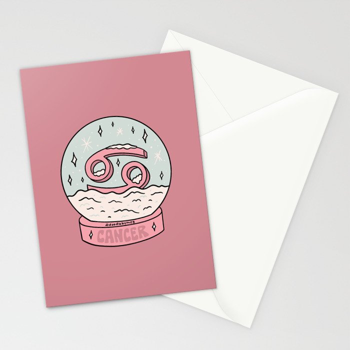 Cancer Snow Globe Stationery Card Gallery Image 2