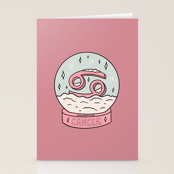 Cancer Snow Globe Stationery Card Gallery Image 2