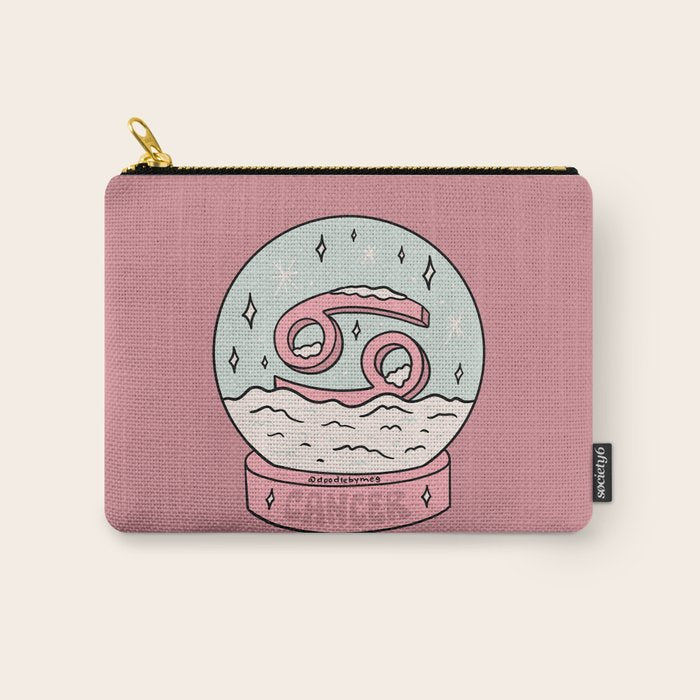 Cancer Snow Globe Carry All Pouch Gallery Image 1
