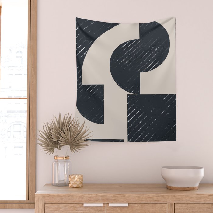 Modern Graphic Composition  Wall Tapestry Gallery Image 2