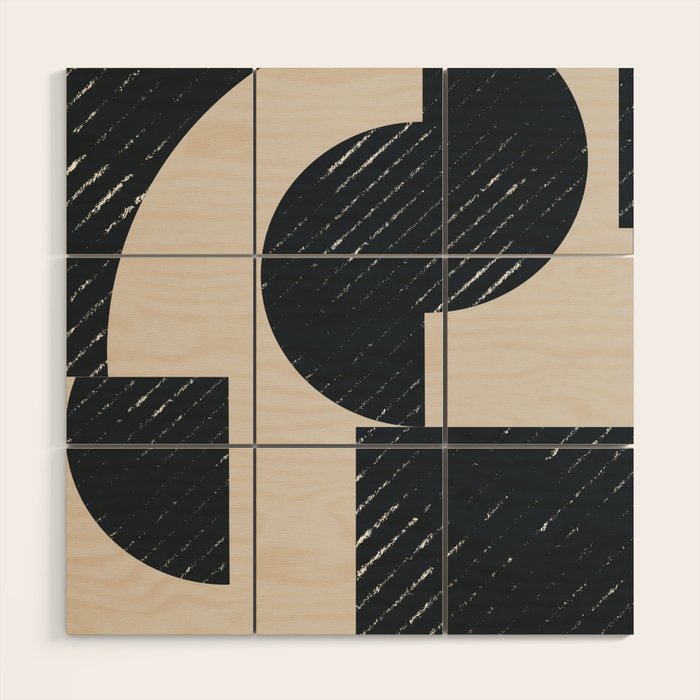 Modern Graphic Composition  Wood Wall Art Gallery Image 1