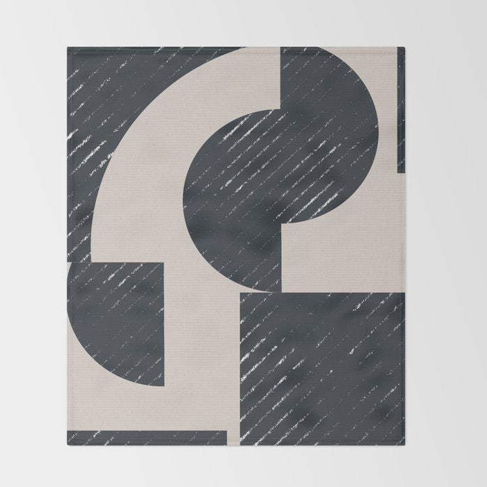Modern Graphic Composition  Throw Blanket Gallery Image 2