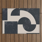 Modern Graphic Composition  Outdoor Rug Gallery Image 1