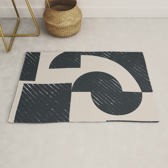 Modern Graphic Composition  Rug Gallery Image 1