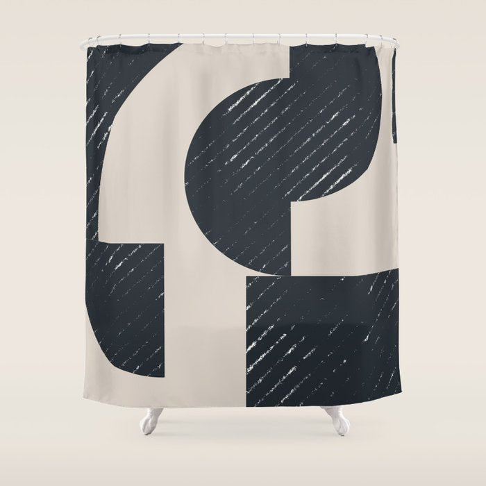 Modern Graphic Composition  Shower Curtain Gallery Image 1