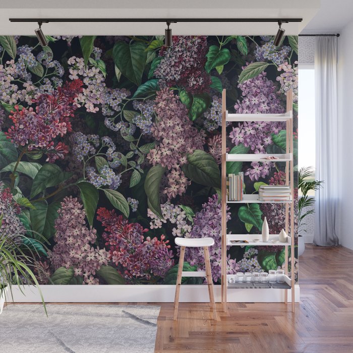 Lilac Garden Wall Mural Gallery Image 1