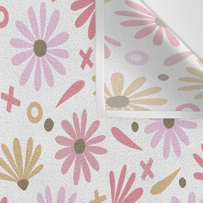 Daisies - Blush & Gold Wall Tapestry Gallery Image 3