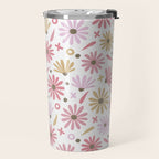 Daisies - Blush & Gold Travel Mug Gallery Image 2