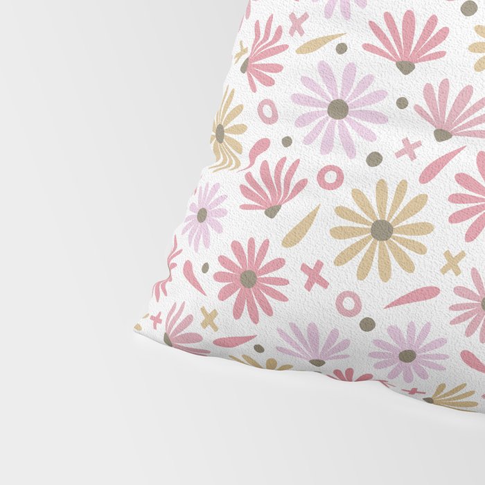 Daisies - Blush & Gold Pillow Sham Gallery Image 4