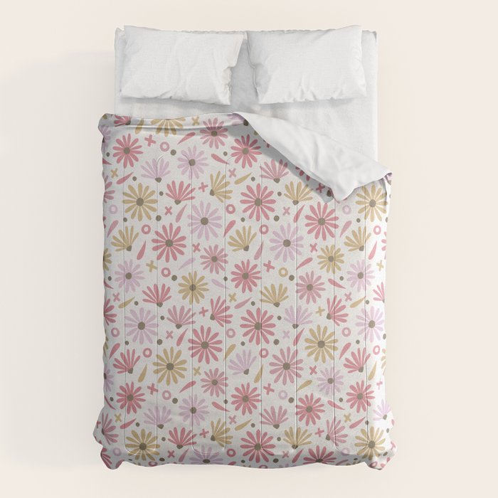 Daisies - Blush & Gold Comforter Gallery Image 6