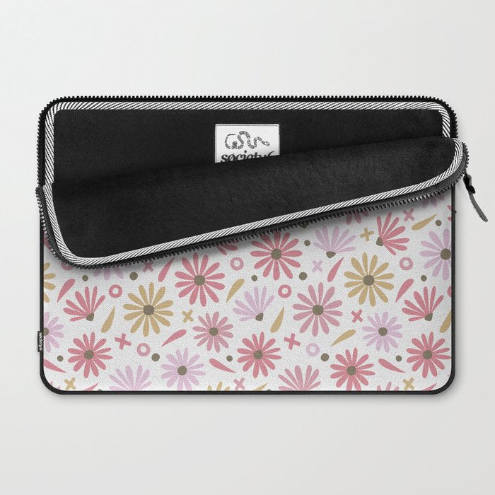 Daisies - Blush & Gold Laptop Sleeve Gallery Image 2