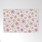 Daisies - Blush & Gold Welcome Mat Gallery Image 1