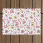 Daisies - Blush & Gold Outdoor Rug Gallery Image 1