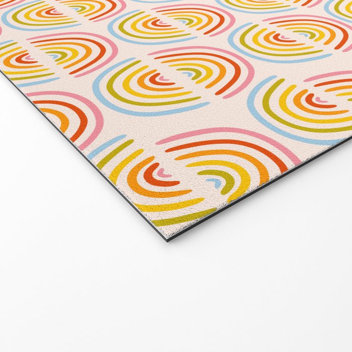 Doodle Rainbow Print Welcome Mat Gallery Image 2