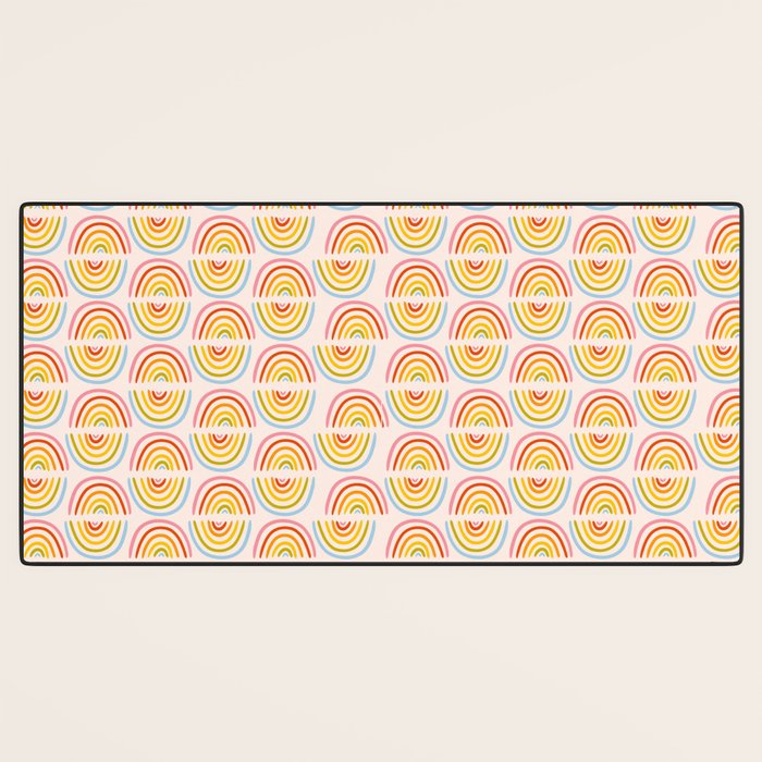 Doodle Rainbow Print Desk Mat Gallery Image 3