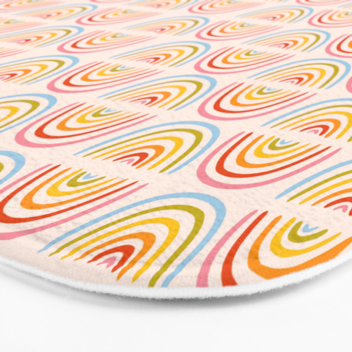 Doodle Rainbow Print Bath Mat Gallery Image 3