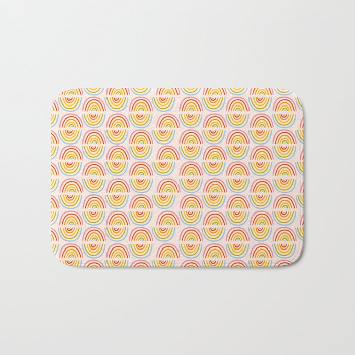 Doodle Rainbow Print Bath Mat Gallery Image 1