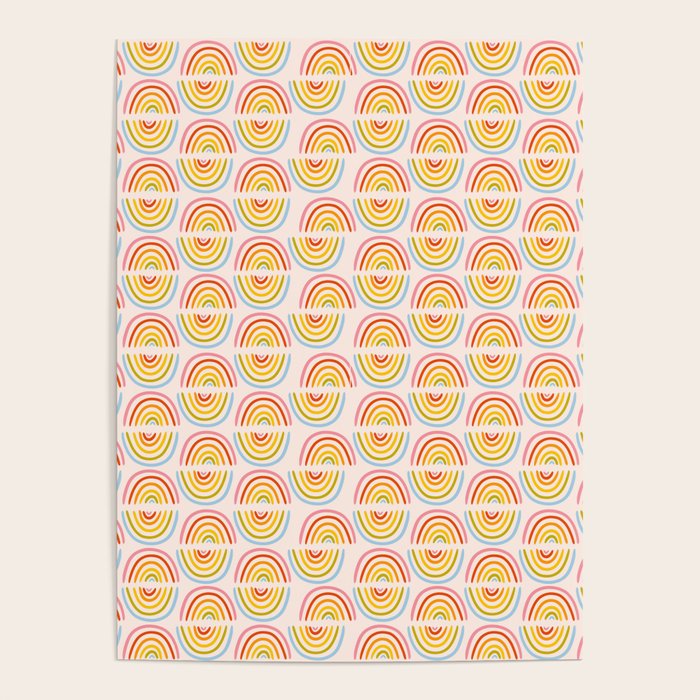 Doodle Rainbow Print Poster Gallery Image 4