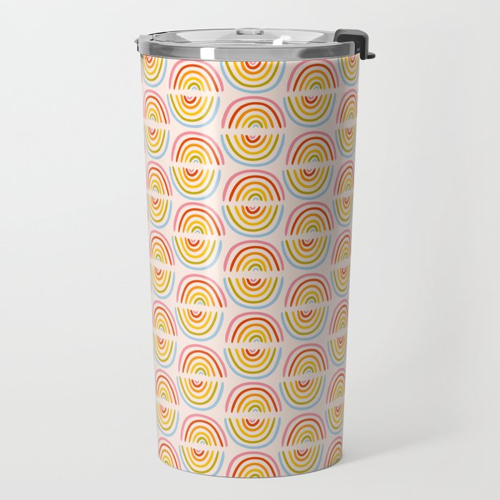 Doodle Rainbow Print Travel Mug Gallery Image 2