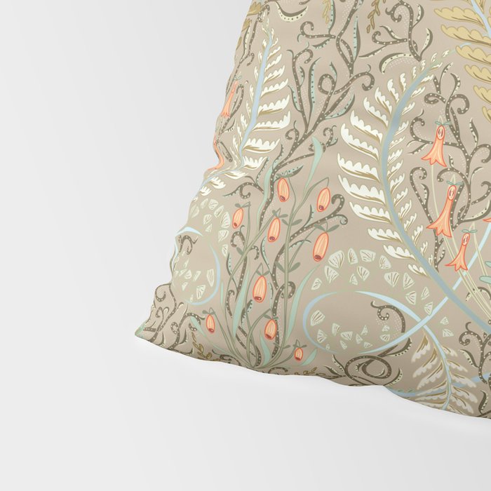 Woodland soil Morris style caramel Pillow Sham Gallery Image 4