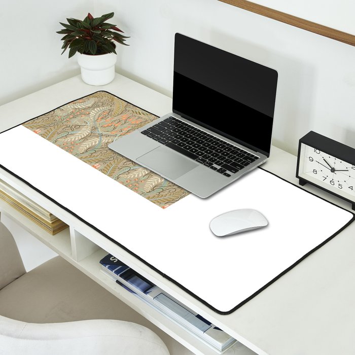 Woodland soil Morris style caramel Desk Mat Gallery Image 2