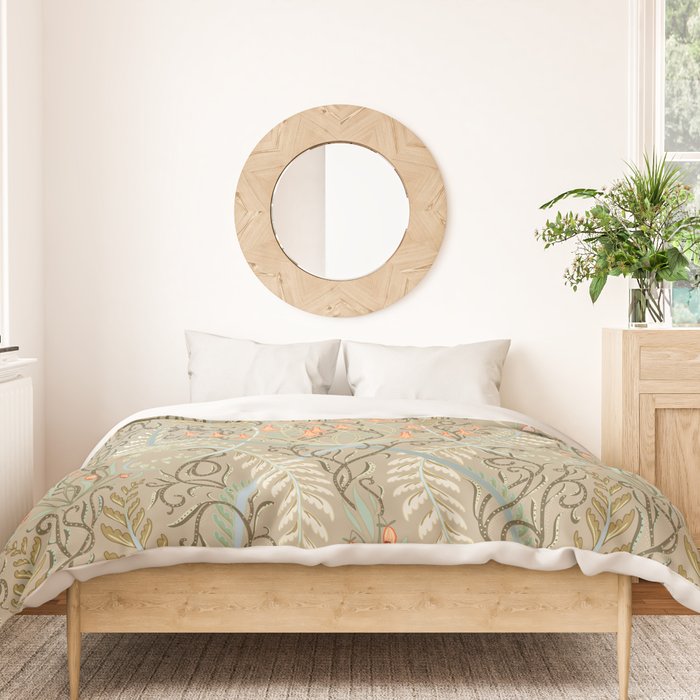 Woodland soil Morris style caramel Duvet Cover Gallery Image 3
