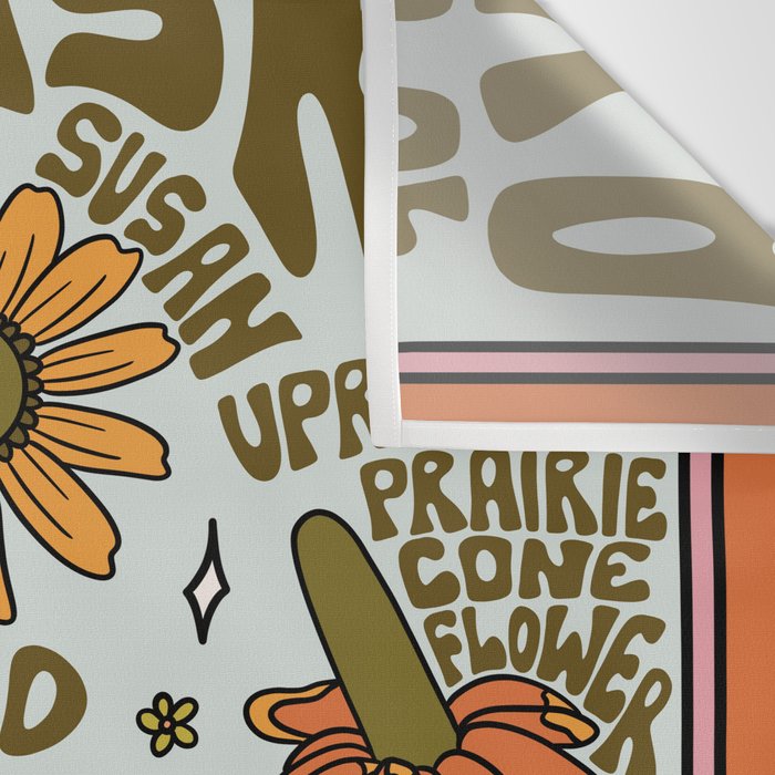 Nebraska Wildflowers Wall Tapestry Gallery Image 3