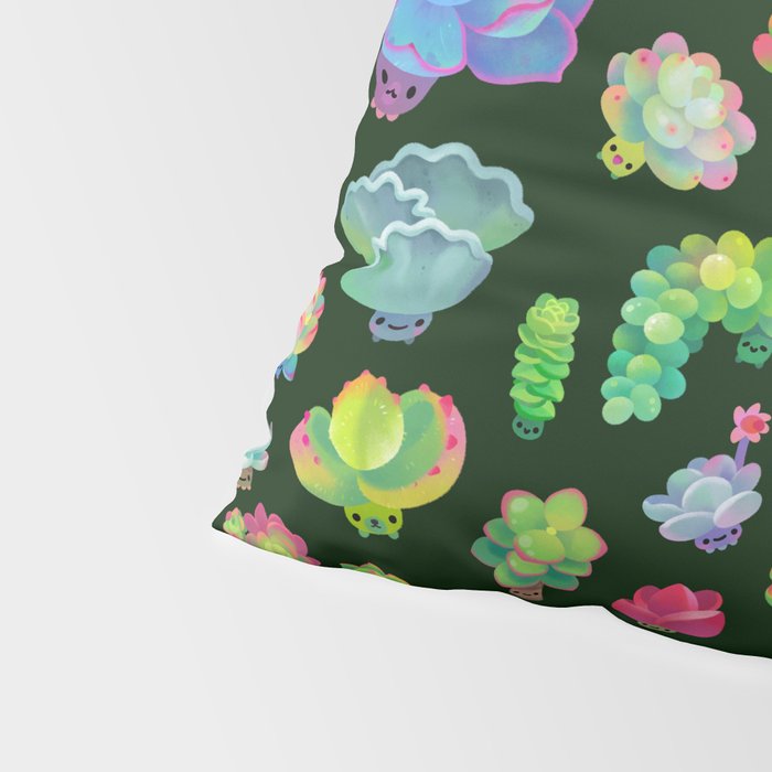 Baby succulent 2 - dark Pillow Sham Gallery Image 4