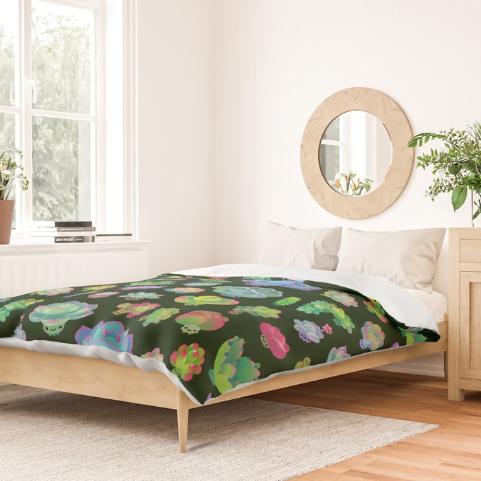 Baby succulent 2 - dark Duvet Cover Gallery Image 2