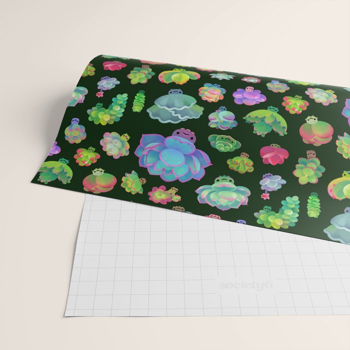 Baby succulent 2 - dark Wrapping Paper Gallery Image 2