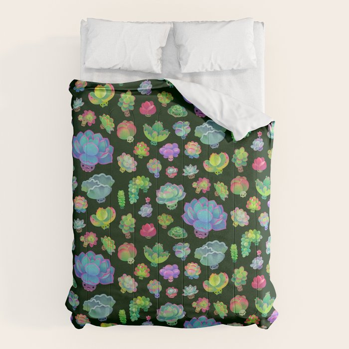 Baby succulent 2 - dark Comforter Gallery Image 6