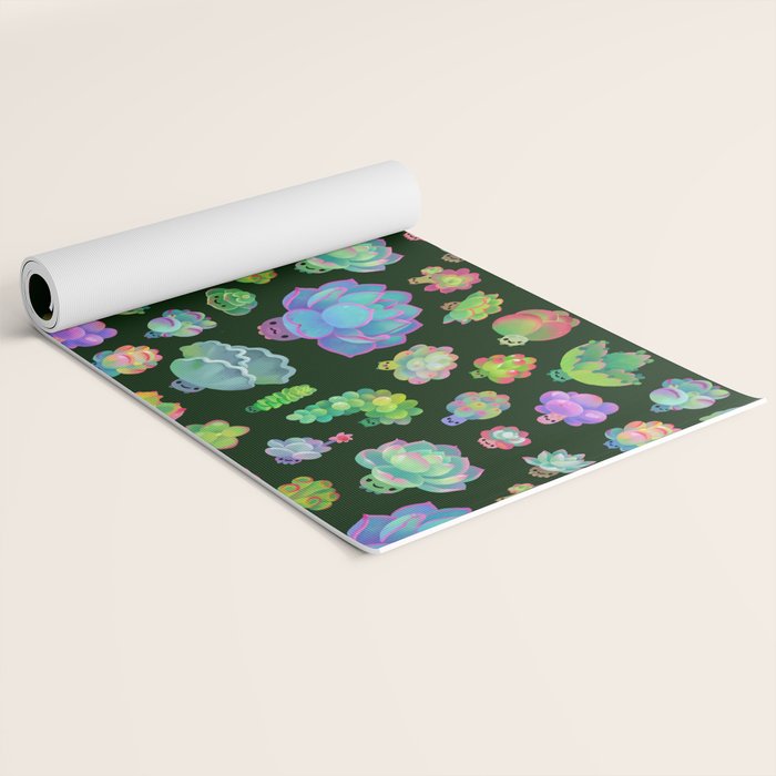 Baby succulent 2 - dark Yoga Mat Gallery Image 2