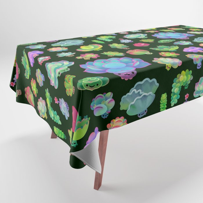 Baby succulent 2 - dark Tablecloth Gallery Image 1