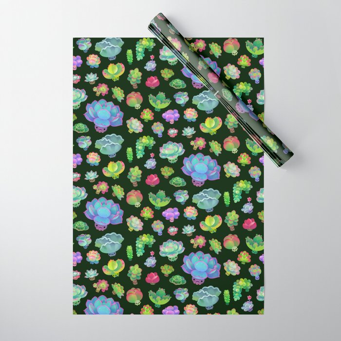 Baby succulent 2 - dark Wrapping Paper Gallery Image 1
