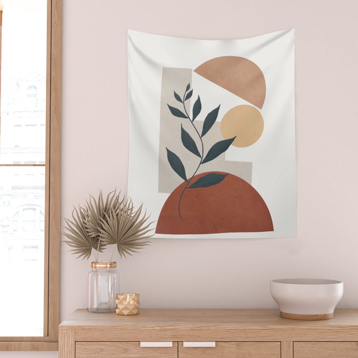 Shapes and Branches 03 Wall Tapestry Gallery Image 2