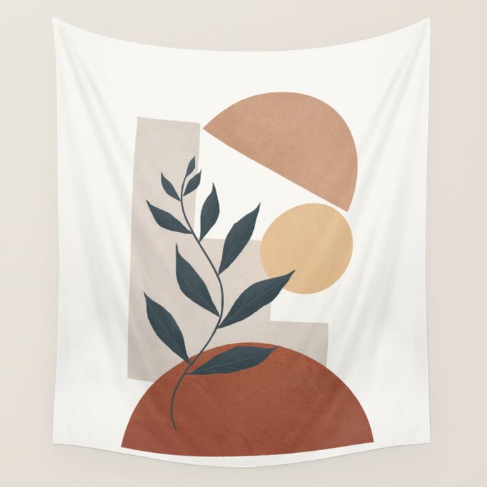 Shapes and Branches 03 Wall Tapestry Gallery Image 4