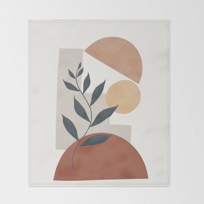 Shapes and Branches 03 Throw Blanket Gallery Image 2