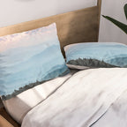 Smoky Mountain National Park Sunset Layers - Nature Photography Pillow Sham Gallery Image 2
