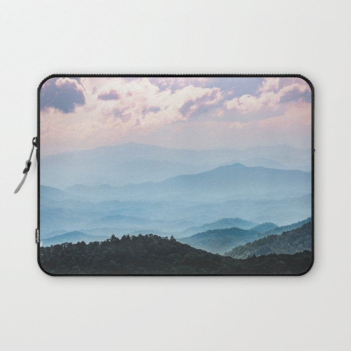 Smoky Mountain National Park Sunset Layers - Nature Photography Laptop Sleeve Gallery Image 1
