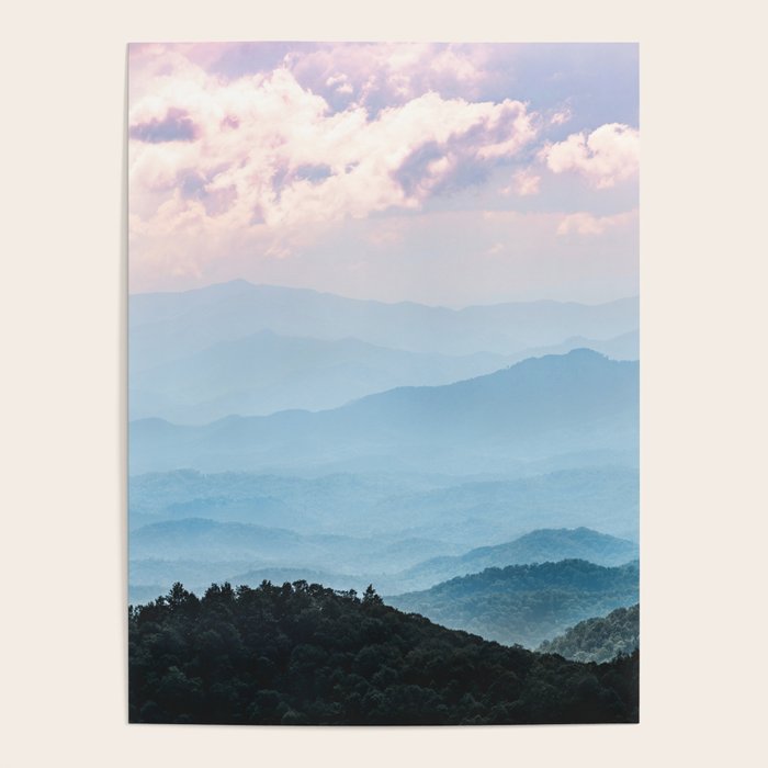Smoky Mountain National Park Sunset Layers - Nature Photography Poster Gallery Image 4