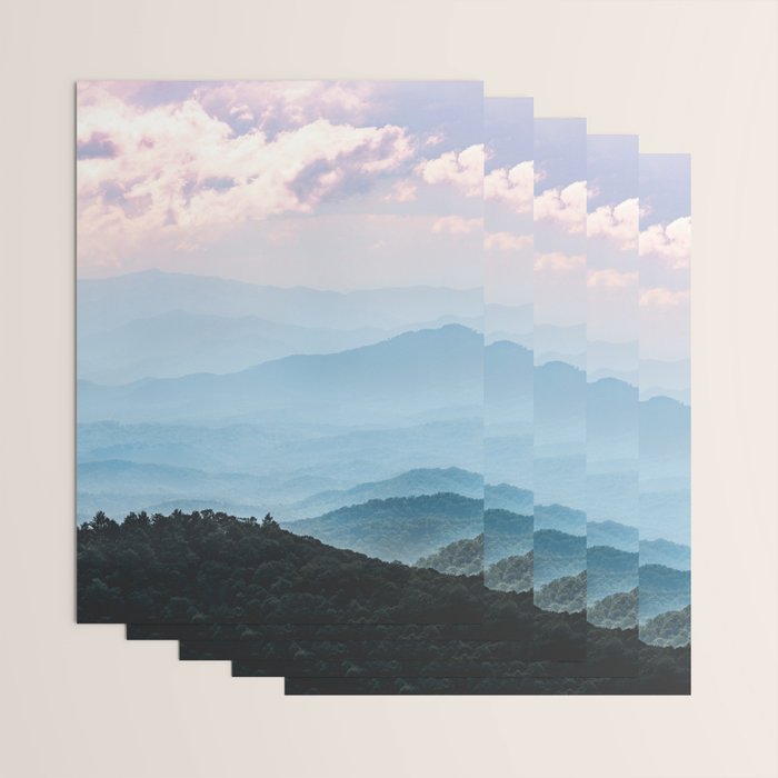 Smoky Mountain National Park Sunset Layers - Nature Photography Wrapping Paper Gallery Image 3