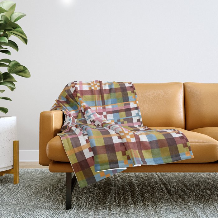 Bold Grid Aesthetic Throw Blanket Gallery Image 1