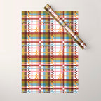 Bold Grid Aesthetic Wrapping Paper Gallery Image 1