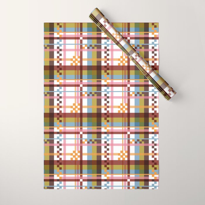 Bold Grid Aesthetic Wrapping Paper Gallery Image 1