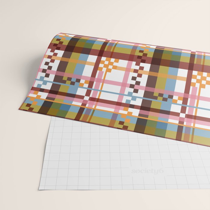 Bold Grid Aesthetic Wrapping Paper Gallery Image 2